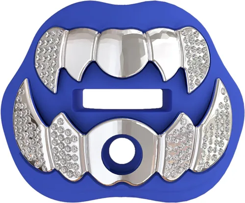Vista 16 de LeCool Protector bucal de fútbol con correa conectada, 3D Beast Chrome, protector bucal para adultos y jóvenes, pieza para deportes para máximo