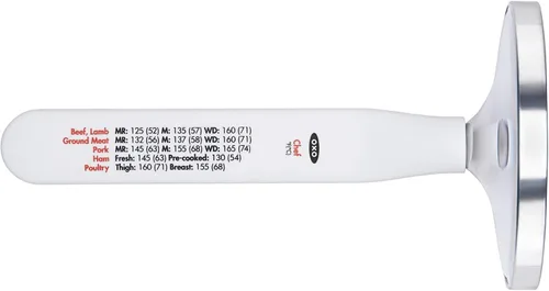 Vista 2 de OXO Good Grips Chef's - Termómetro analógico para carne sin enjuague, color plateado, 1 EA