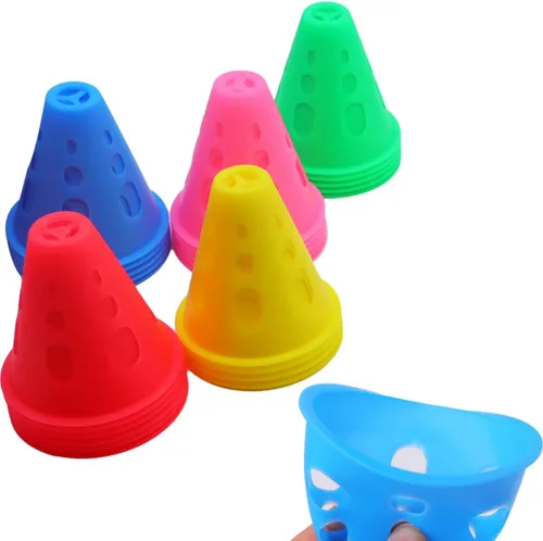 Vista 7 de FZBNSRKO 20 piezas de colores mixtos Mini Conos de entrenamiento deportivo para niños adultos de plástico a prueba de viento para tráfico de tráfico