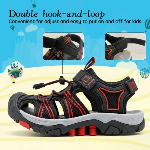 Vista 3 de VITUOFLY Sandalias para niños al aire libre senderismo deportes sandalias niñas piscina playa zapatos de verano zapatos de agua zapatillas