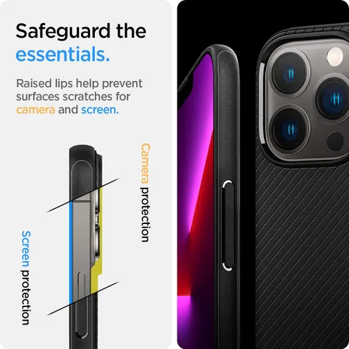 Vista 5 de Spigen - Mag Armor - Funda compatible con MagSafe diseñada para iPhone 13 Pro (2021) - color negro mate