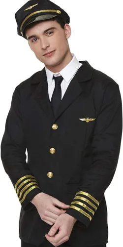 Vista 3 de Disfraz de piloto de aerolínea para hombre, talla XL