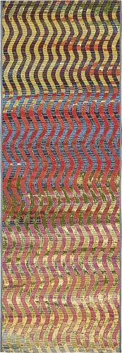 Vista 10 de Unique Loom - Alfombra colección de círculos abstractos, de transición para interiores y exteriores, beige, Polipropileno, Púrpura (Multi/Purple)