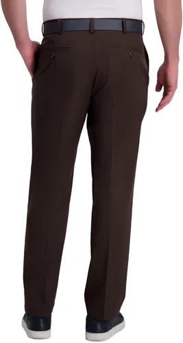 Vista 3 de Haggar Men's Cool Right Performance Flex Solid Classic Fit Flat Front Pant-reg. and Big & Tall