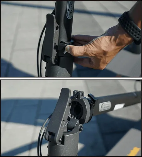 Vista 6 de Anillo de guardia plegable frontal redondo de bloqueo compatible con piezas de scooter eléctrico Ninebot MAX G30