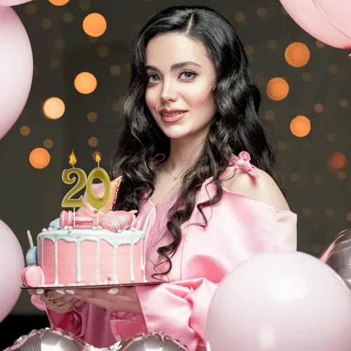 Vista 4 de Velas doradas de 70 cumpleaños para pasteles, velas con purpurina número 70 para fiestas, aniversarios, decoración de pasteles para mujeres u hombres