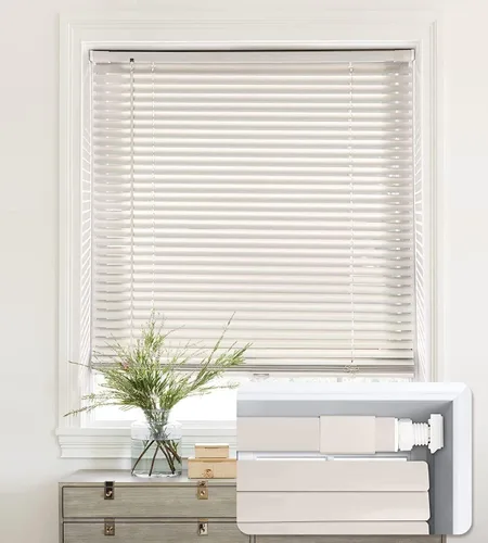 Vista 28 de LazBlinds Mini Persianas de Aluminio de 1", Sin Herramientas-Sin Taladro, Persianas Sin Cordón para Ventanas Interiores, Persianas Horizontales