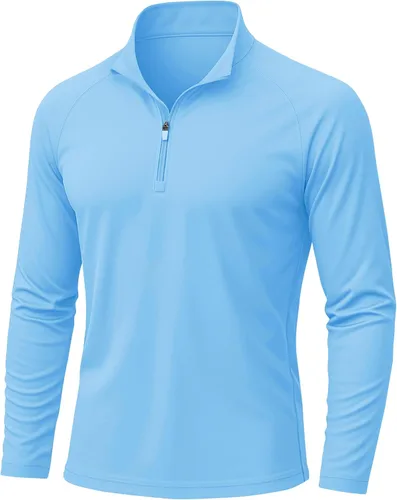 Vista 17 de KEFITEVD Camiseta de manga larga con protección solar UPF 50+ con Azur