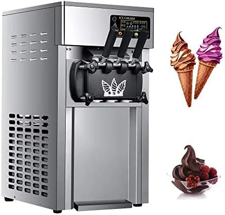 Vista 7 de Electric Soft Serve Ice Cream Machine, Stainless Steel Commercial Dessert Maker for Shops and Cafes,28L