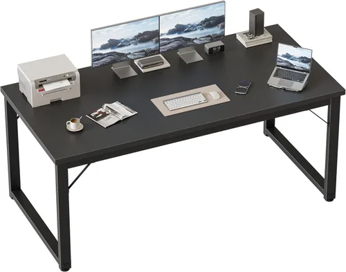 Vista 94 de Mericonia Escritorio para computadora, escritorio de juegos para espacios pequeños, mesa de estilo moderno y simple para oficina en casa, mesa