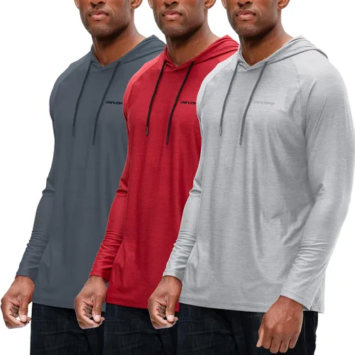 Vista 13 de DEVOPS - Sudadera con capucha para hombre, de manga larga, para pesca, senderismo, correr, entrenamiento
