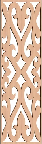 Vista 180 de Keene Paneles de pared decorativos de madera con calado, 9 3/8 pulgadas de ancho x 24 3/8 pulgadas de alto x 1/4 de alto, abedul Birch