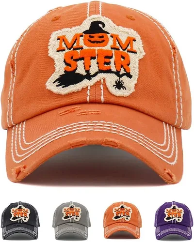 Vista 4 de ScarvesMe Gorra de béisbol para mujer, diseño de bruja mala, estilo vintage, desgastada