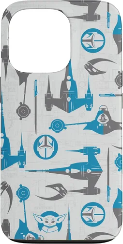Vista 10 de Funda para iPhone 16 Star Wars The Mandalorian & Grogu Signets y Starships