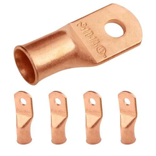 Vista 269 de SELTERM - 5 terminales de anillo resistentes para cable de batería, calibre 1/0 AWG, pernos de 1/2 pulgadas, terminales de calibre 0, ojales