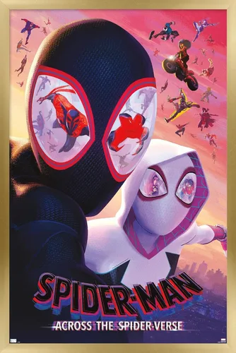 Vista 10 de Trends International Marvel Spider-Man: Across The Spider-Verse - Póster de pared de una hoja de máscaras, 22.37 x 34.00 pulgadas, versión enmarcada