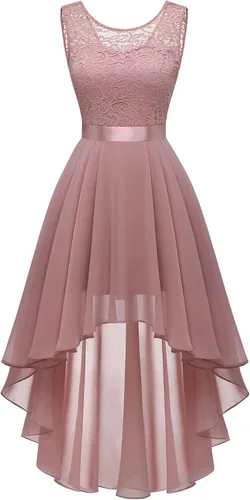 Vista 41 de BeryLove Vestido de cóctel de encaje formal para mujer, fiesta de invitada Negro