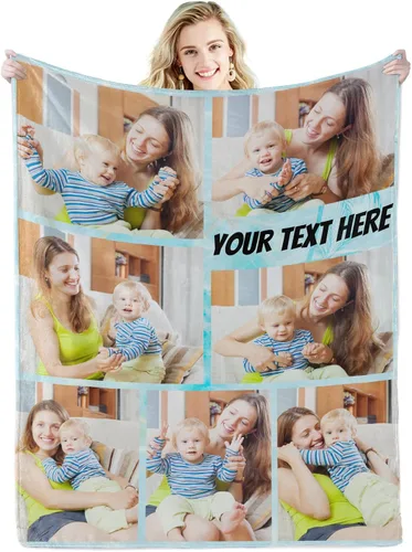 Vista 15 de Mantas personalizadas con fotos, manta personalizada con fotos, manta suave personalizada, regalos para el mejor papá de la historia, abuelo