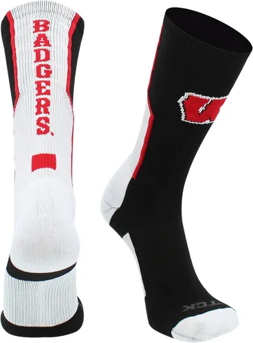 Vista 20 de TCK NCAA Perimeter Crew Socks, calcetines deportivos de equipo de rendimiento atlético para hombres y mujeres, absorben la humedad, con licencia