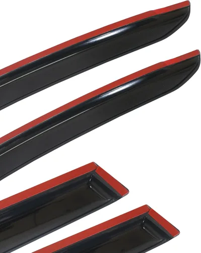 Vista 6 de IKON MOTORSPORTS - Visera de ventana compatible con Toyota RAV4 2013-2018, humo oscuro acrílico, 4 unidades, protección contra la lluvia, viento