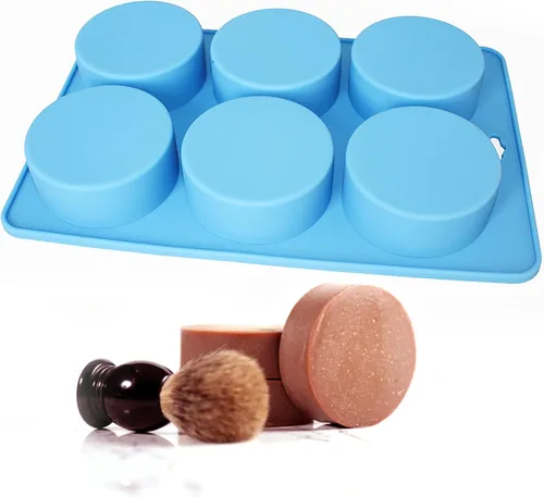 Vista 7 de X-Haibei Molde de silicona redondo grande de 3 pulgadas para jabón de baño, jabón de barba, barras de loción, velas, forma de cilindro, molde