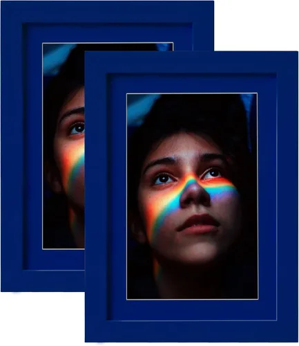 Vista 12 de eletecpro Portarretratos rosa de 5 x 7 con paspartú rosa de 4 x 6, paquete