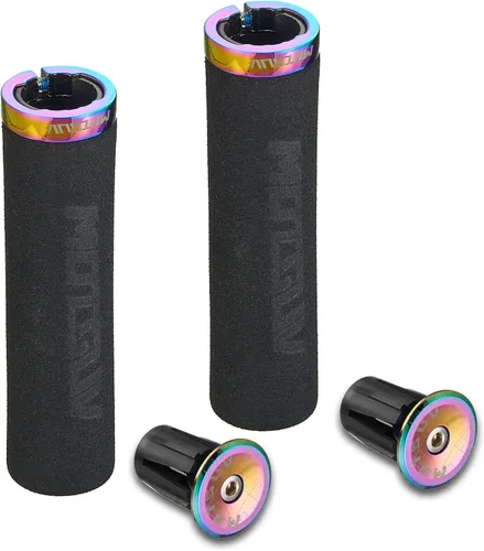 Vista 9 de Empuñaduras de bicicleta de espuma con bloqueo único en la barra de mango de bicicleta, suave y cómodo, antideslizante, mango de bicicleta para BMX