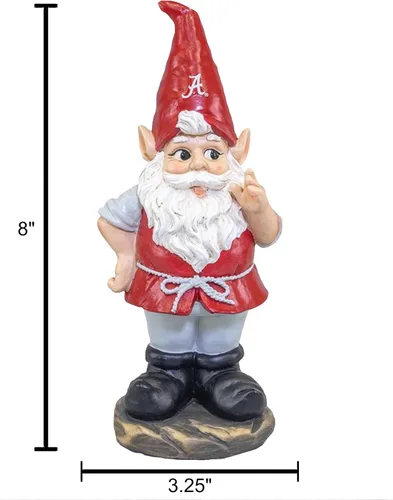 Vista 3 de Alabama Crimson Tide Gnomo - Figura de resina para decorar el dormitorio, apartamento universitario, regalo ideal para vacaciones, graduación