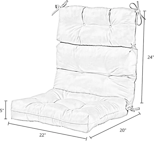 Vista 7 de South Pine Porch Cojín para silla de respaldo alto para exteriores, coral