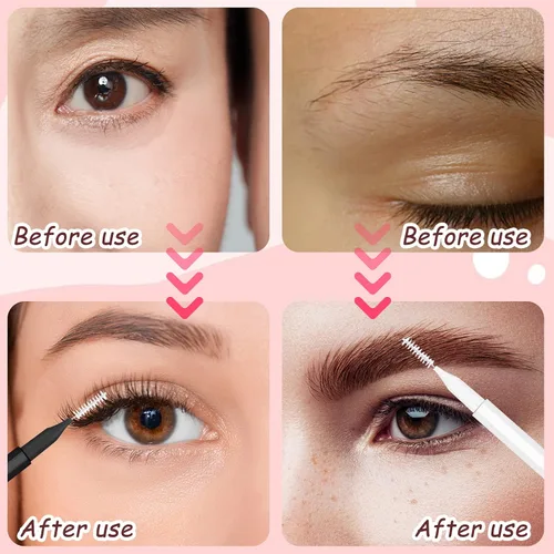 Vista 4 de 50 cepillos de cejas para cejas, cepillo multifuncional para peine de pestañas con tapa, herramienta portátil para cejas, brochas de cejas