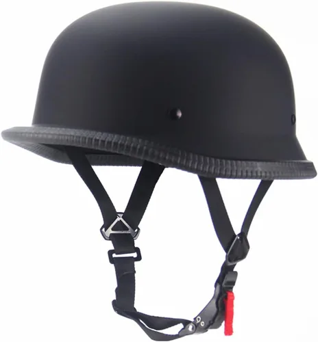 Vista 2 de Casco Medio Vintage de Motocicleta de Estilo Alemán, Casco Retro para Cruiser, Scooter, Cascos para Adultos Hombres Mujeres Aprobados por DOT