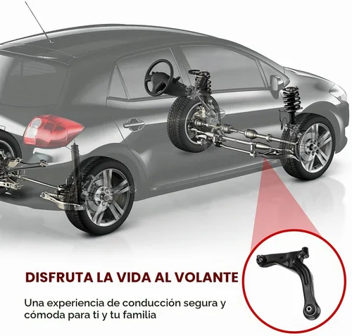 Vista 3 de Kit de suspensión de brazo de control delantero inferior apto para Ford Escape Mazda Tribute Mercury Mariner 2005-2009 con varillas de unión