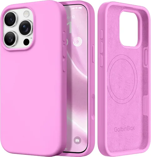 Vista 37 de GolbinBox Funda magnética para iPhone 17, compatible con MagSafe, cubierta de silicona integrada para control de cámara, funda de silicona líquida a