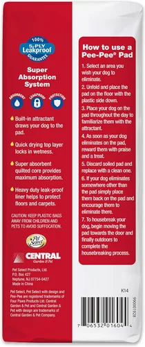 Vista 3 de Four Paws Pet Select - Almohadillas para orinar para perros y cachorros, 14 A prueba de fugas, protección de suelo de 12 horas, almohadillas