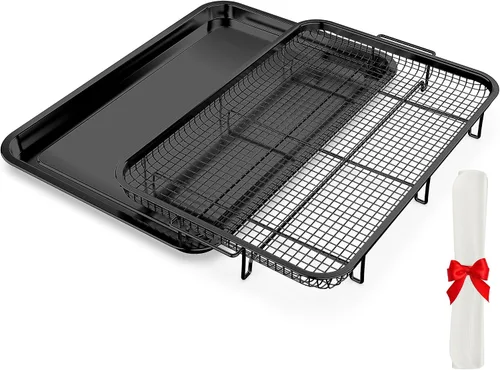 Vista 14 de Cesta para Freidora de Aire para Horno, OPENICE Bandeja y Sartén Grande de Freidora de Aire de 15.6" x 11.6" con 30 Piezas de Papeles de Pergamino