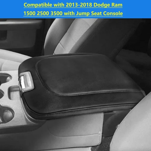 Vista 2 de Funda de repuesto para reposabrazos de consola central, adecuada para Dodge Ram 1500 2500 3500 2013-2018 con consola de asiento de salto, protector