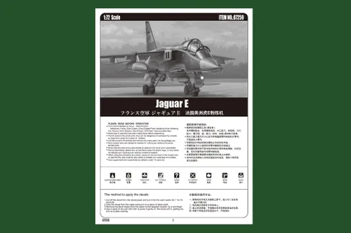 Vista 7 de Hobby Boss Kit de construcción de avión Jaguar E francés
