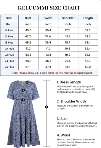 Vista 5 de Keluummi Vestidos largos para invitados de boda de talla grande para mujeres con curvas, vestido de verano casual bohemio floral largo cruzado