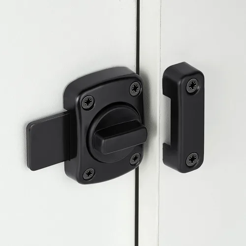 Vista 4 de INIRET 2 Paquetes Pestillos de Cerrojo Giratorio Pestillos de Puerta Cerradura de Puerta de Seguridad, Cerradura de Puerta para Mascotas, Muebles