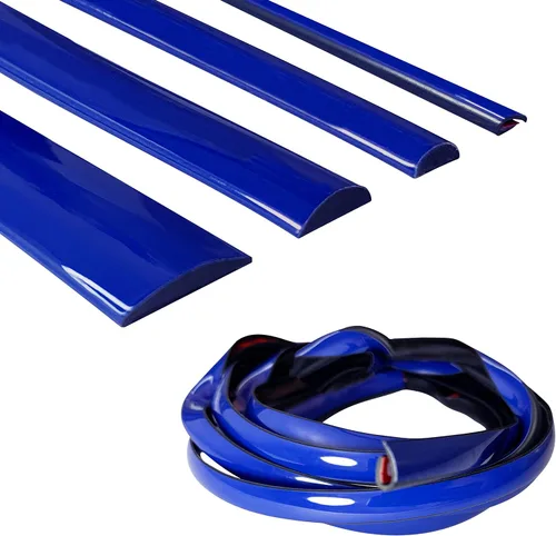 Vista 10 de Azul oscuro para automóvil, moto, bicicleta, autoadhesivo, moldura exterior e interior, universal, parachoques de salpicadero, ventana, puerta
