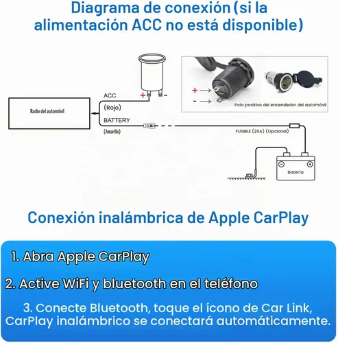 Vista 8 de [Usado] Radio Estéreo de Coche Doble DIN, CarPlay Inalámbrico Android Auto Inalámbrico, Receptor de Audio de Coche con Pantalla Táctil de 7 Pulgadas
