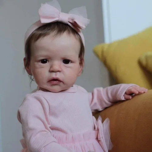 Vista 2 de cosheng Reborn Toddler Girl - Muñecas de bebé realistas de 24 pulgadas, muñeca Reborn de silicona suave con venas realistas para niños a partir de 3