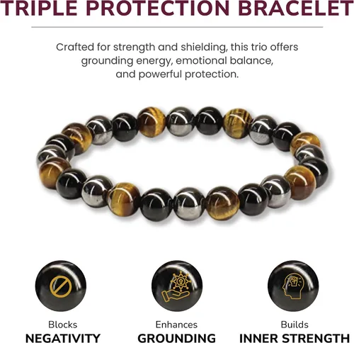 Vista 127 de Crystal Vibe Pulseras de cuentas de 0.315 in para mujeres y hombres, pulseras de cristal con piedras preciosas naturales, tamaño elástico ajustable