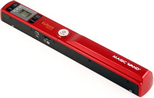 Vista 2 de Vupoint Soluciones Magic Wand - Escáner portátil (PDSWF-ST44-VP) con WiFi, color rojo