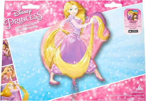 Vista 2 de Anagram 10022938 Rapunzel Supershape - Globo de aluminio (38 pulgadas), multicolor