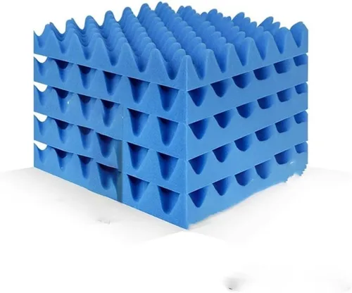 Vista 9 de 12 Pcs Egg Crate Acoustic Foam Panels Studio Acoustic Sponge Sound Proof Wall, Sound Insulation Foam Panels Ceiling(Black)