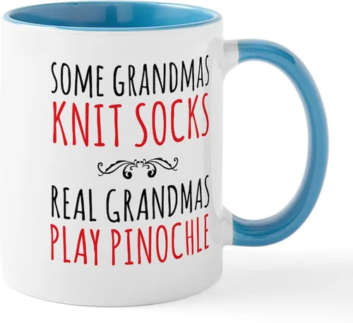 Vista 87 de CafePress Euchre Champ Mugs Taza de café de cerámica de 11 oz (11.0 fl oz)