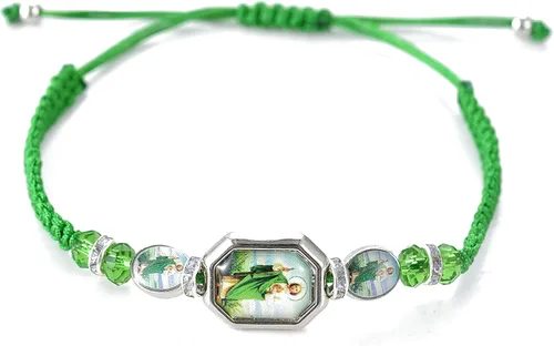 Vista 3 de 612 pulseras de la Virgen María San Benito San Juda rosario hechas a mano nudo rojo pulsera de la suerte para hombres o mujeres como regalo y se