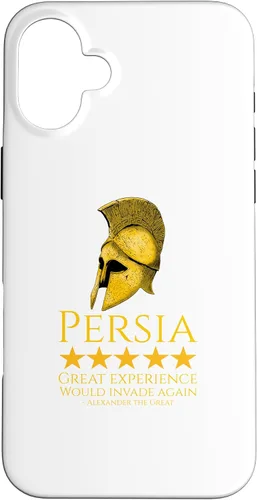 Vista 22 de iPhone 16 Alexander The Great - Persia - Ancient Greek History Meme Case