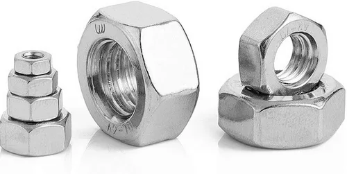Vista 3 de Tuerca hexagonal de acero inoxidable, paquete de 50 (M2)